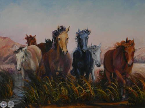 CABALLOS - ÓLEOS DE DOROTEA JANINA WEIS DE BRADLER